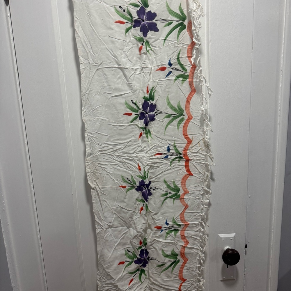 Ingear Floral Swimsuit Cover Up Floral with Orange, Purple and Green Accents